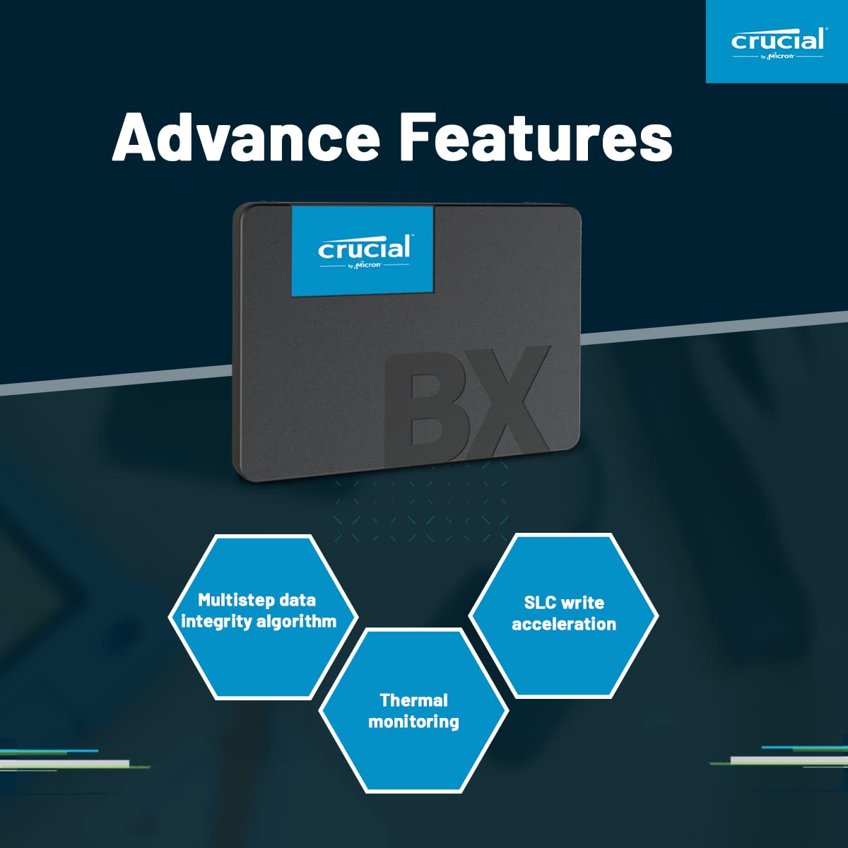 Crucial BX500 SSD 3D NAND SATA 2.5-inch Internal Solid State Drive | 240GB 500GB 1TB 2TB Capacity Crucial BX500 SSD 3D NAND SATA 2.5-inch Internal Solid State Drive | 240GB 500GB 1TB 2TB Capacity